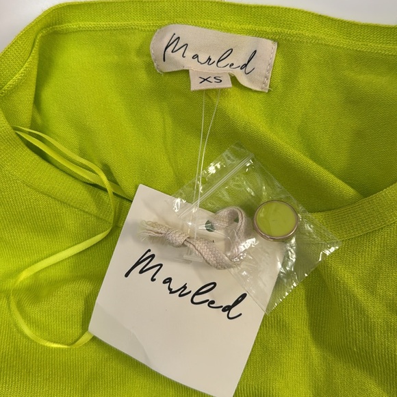 Marled High-Low Knit Long Sleeve crewneck sweater XS - Picture 7 of 7